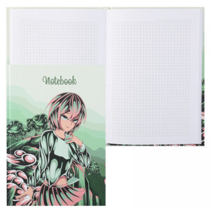 Записная книжка  96л А5 мат лам Аниме девушка 13458