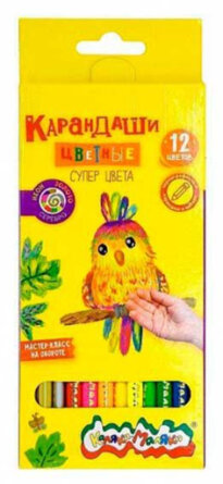 Карандаши 12цв Супер Цвета трехгран корп дерево КНЗСКМ12