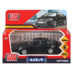 МодельМаш KIA OPTIMA метал 12 см двери багаж инерц черный OPTIMA-12-BK (72)