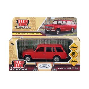 Модель Маш ВАЗ 2102 металл 12 см двери багаж инерц красный 2102-12-RD-WOD