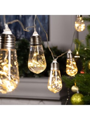 НИТЬ ROSA. 3 м, с насад. “Лампа” 8 см, IP20, Н.С. LED-80-12V, 8 режимов, Т/БЕЛЫЙ 6929848