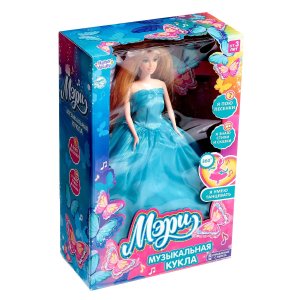 HAPPY VALLEY Музыкальная кукла Мери блондинка в гол платье звук на пульте упр МИКС  3333765