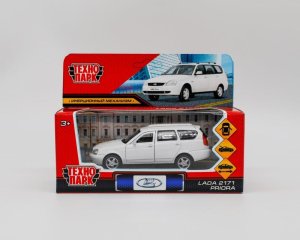 Машина металл lada priora длина 12 см откр дв багаж инерц белый в кор PRIORAWAG-12-WH