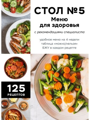 Стол №5 Меню для здоровья с рекомендациями специалиста