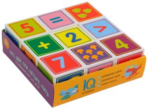 Умные кубики  в поддончике 9 шт Раз два три четыре пять нов