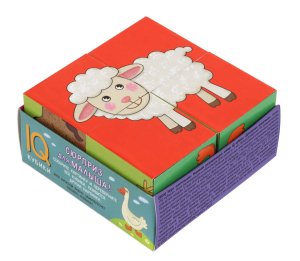 Умные кубики в поддончике 4 шт Домашние животные нов