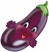 Плакат фигурный мини Баклажан ФМ1-14008