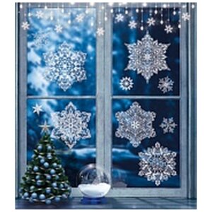 Оформительская наклейка Снежинки сказочные НМТ1-15329