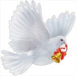 Украшение Голубь с колокольчиком 3000736