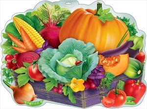 Плакат фигурный Ящик с овощами