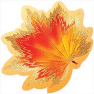 Украшение Кленовый лист красно желтый 3001410