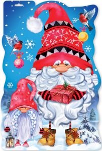 Плакат фигурный Новогодние гномики
