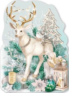 Плакат фигурный Новогодний олень