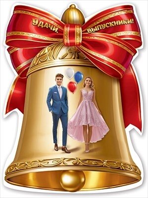 Плакат фигурный  Удачи выпускники