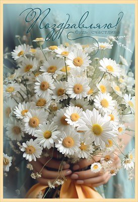 Открытка Поздравляю Будь счастлива