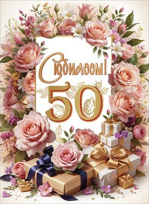 Открытка С Юбилеем 50 жен