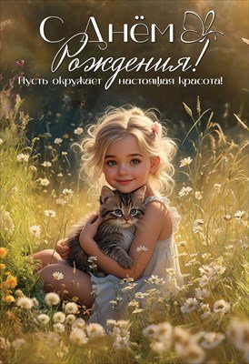 Открытка С Днём Рождения Пусть окружает настоящая красота дет