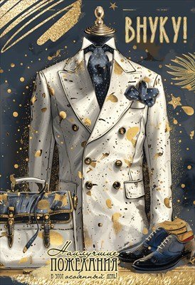 Открытка Внуку Наилучшие пожелания