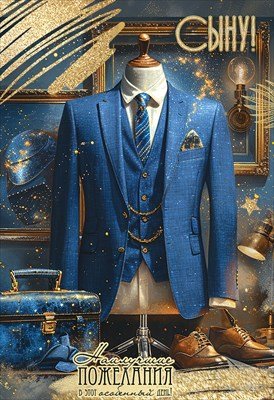 Открытка Сыну Наилучшие пожелания