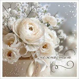 Открытка мини С нежностью