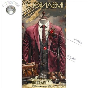 Конверт С Юбилеем Наилучшие пожелания муж