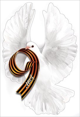 Оформительская наклейка 9 мая Голубь 5.0000446