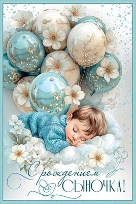 Открытка С Рождением сыночка