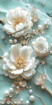 Конверт Без надписи белые цветы жен