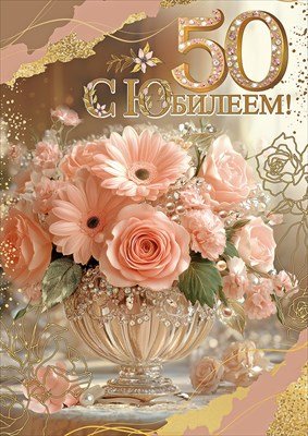 Открытка С Юбилеем 50 жен