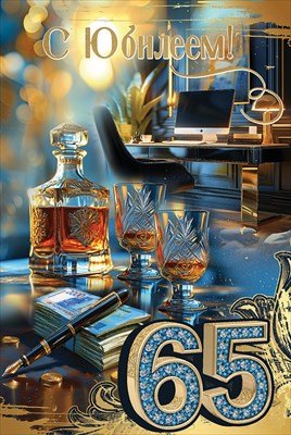 Открытка С Юбилеем 65 муж