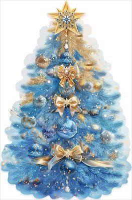 Плакат фигурный Новогодняя ёлка 5.0001616