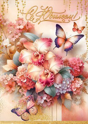 Открытка С Юбилеем жен 5.0001412