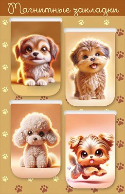 Магнитные закладки Собачки 4 шт 5.0001836