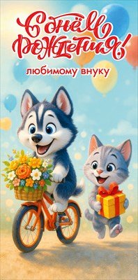 Конверт С Днём рождения Любимому внуку 5.0002171