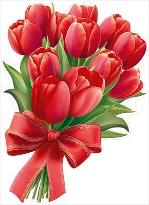 Украшение на скотче Букет из тюльпанов 5.0002396