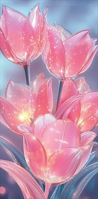 Конверт Без надписи Розовые тюльпаны жен 5.0002474