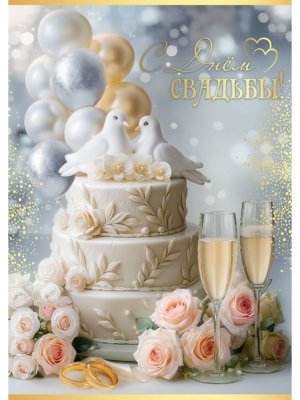 Открытка С Днём Свадьбы 5.0002585