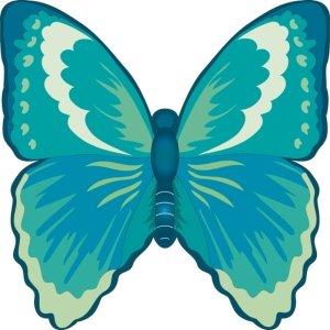 Украшение на скотче Бабочка зелёная 5.0002809