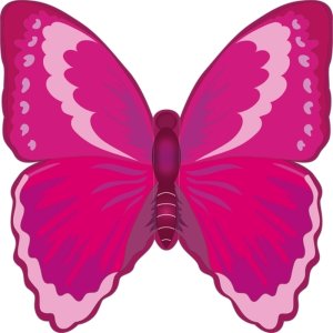 Украшение на скотче Бабочка розовая 5.0002811