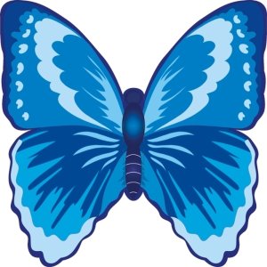 Украшение на скотче Бабочка синяя 5.0002813