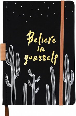 Записная книжка  80л Звездная ночь резинка ляссе Кожзам С5908-02