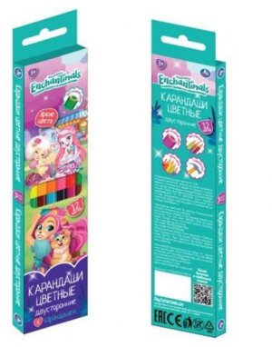 Карандаши 12цв 6шт Энчантималс двусторонн CPD6-66902-ENCH