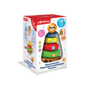 Музыкальная Пирамидка неваляшка Тигренок 