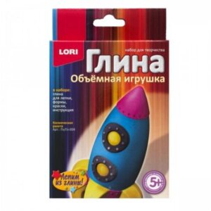 Игрушка объемная из глины Космическая ракета Пз/Гл-004