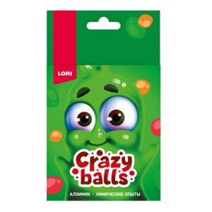 Химические опыты Crazy Balls Оранжевый зеленый и сиреневый шарики Оп-102
