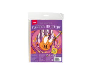 Роспись по дереву Панно 3D Лиса Фнр-034 