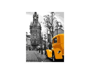 Картина по номерам 28,5*38 см Ретро автомобиль на картоне Кпн-080