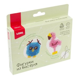 Фигурки из бисера Брелоки Фламинго сова Бис-112