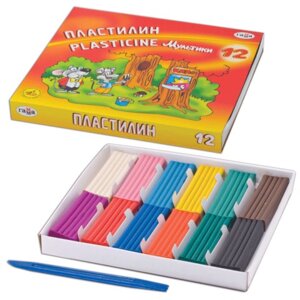 Пластилин 12цв Мультики 240г 280018/281018