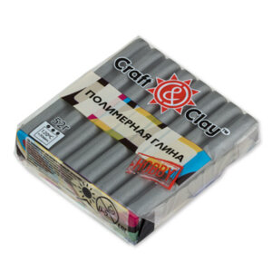 Полимерная глина 52г Металлик алюминий Craft&Clay CCH 1103